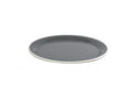 JAB JAB VINTAGE GREY/WHITE RIM ENAMEL LOOK ROUND PLATE 255mm (x6)