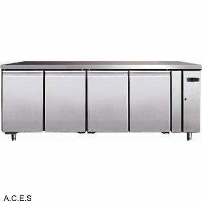 GREENLINE Remote Bench Refrigeration (4 Solid Doors 553L)-Auscaterquip