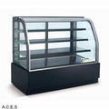 GREENLINE REFRIGERATED 4 Tier CURVED GLASS FOOD DISPLAY 1500mm w-Auscaterquip