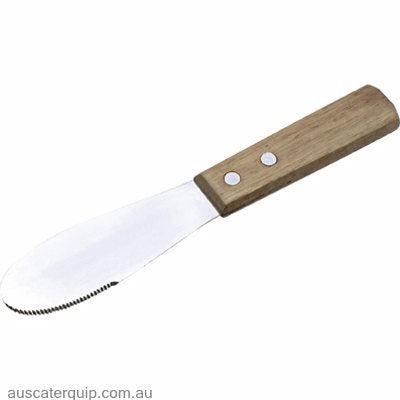 Chef Inox BUTTER SPREADER-S/S WOOD HDL-Auscaterquip