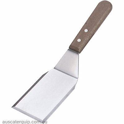 Chef Inox SCRAPER-GRIDDLE S/S WOOD HDL-Auscaterquip