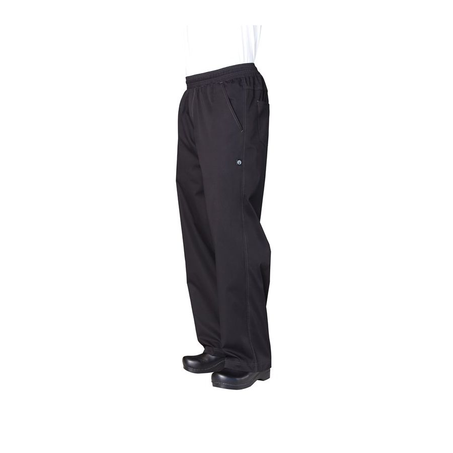Black Lightweight Basic Baggy Pants-Auscaterquip