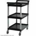 Unica TROLLEY-3 TIER BLACK 710x420x900mm-Auscaterquip