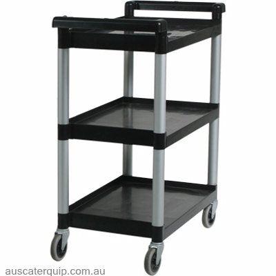 Unica TROLLEY-3 TIER BLACK 710x420x900mm-Auscaterquip