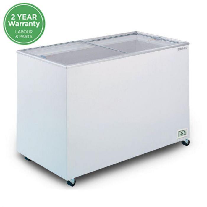 BROMIC Flat Glass Chest Freezer - 401L