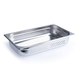 Chef Inox ANTI-JAM STEAM PAN-1/1 SIZE 100mm PERFORATED