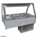 ROBAND COLD FOOD DISPLAY BARS - REFRIGERATED COLD PLATE - DOUBLE ROW - 6 Pans-Auscaterquip