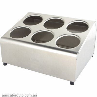 CUTLERY CYLINDER HOLDER-6 HOLE (380x290x200) (3 x 3)-Auscaterquip