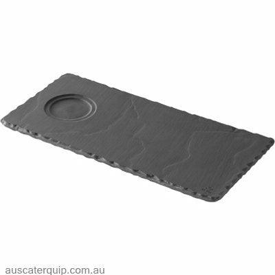 Revol REVOL BASALT TRAY WITH WELL 250x120mm-Auscaterquip