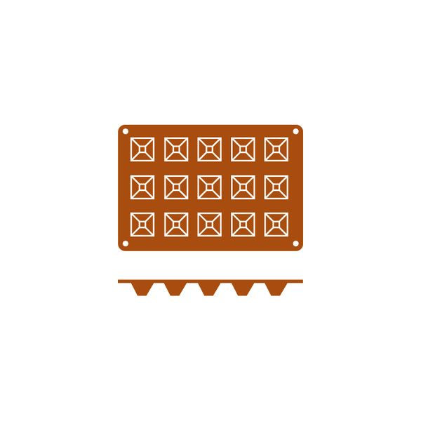 Frenti SILICON SILICON MOULD-PYRAMID | 15-CUP  (Each)