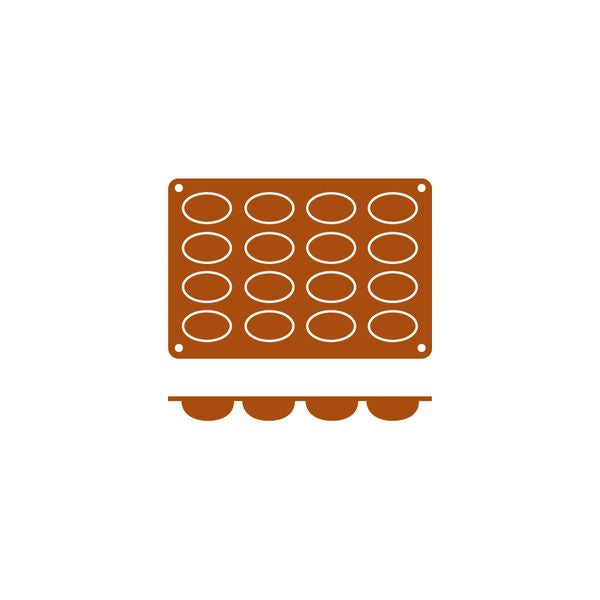 Frenti SILICON SILICON MOULD-OVAL | 16-CUP  (Each)