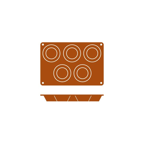 Frenti SILICON SILICON MOULD-MUFFIN | 5-CUP  (Each)