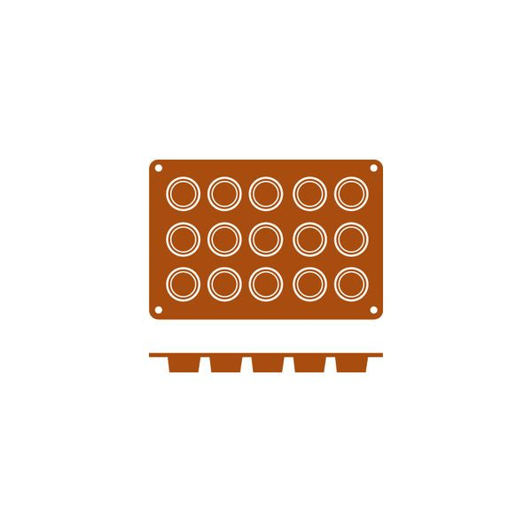 Frenti SILICON SILICON MOULD-PETIT FOUR | 15-CUP  (Each)