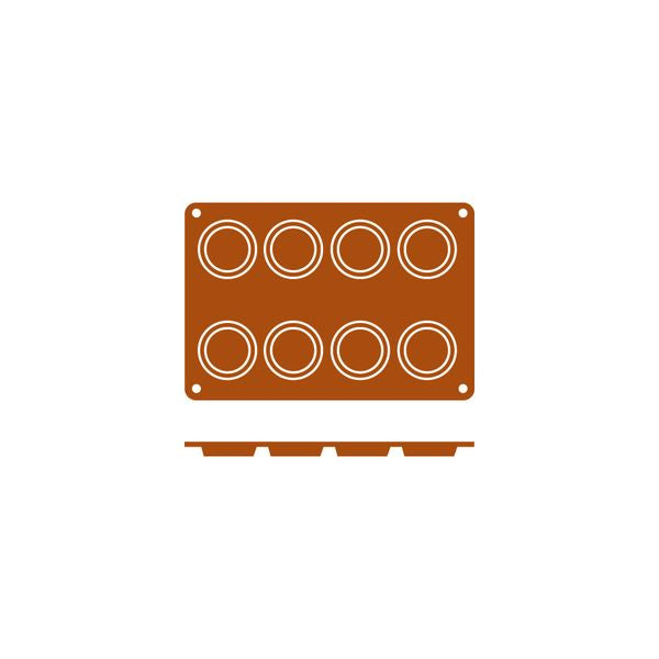 Frenti SILICON SILICON MOULD-FLORENTINO | 8-CUP  (Each)