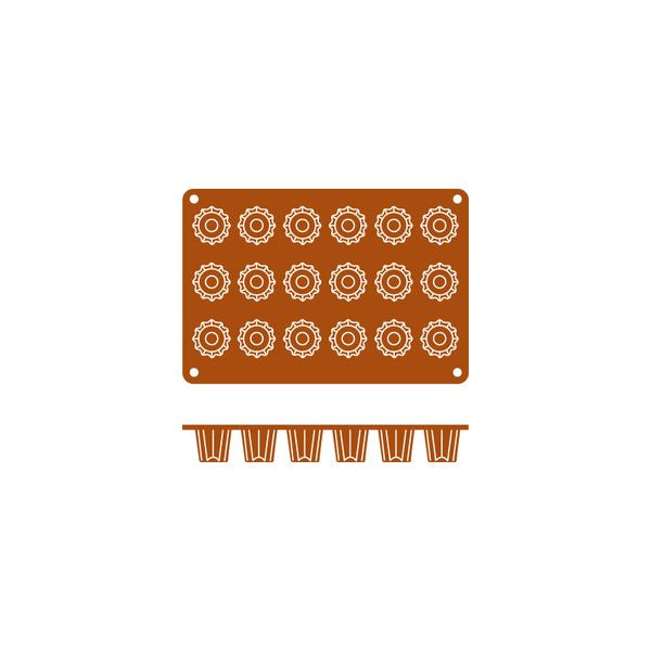 Frenti SILICON SILICON MOULD-BORDELAIS | 18-CUP  (Each)