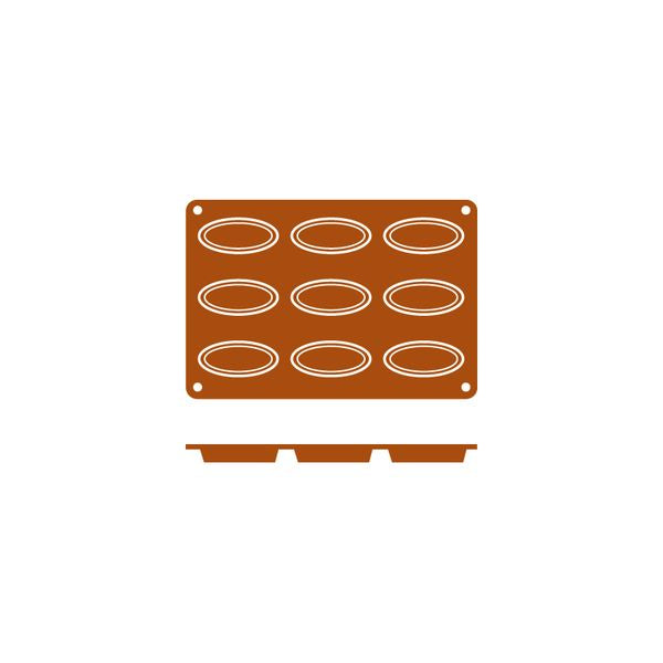 Frenti SILICON SILICON MOULD-BARQUETA | 9-CUP  (Each)
