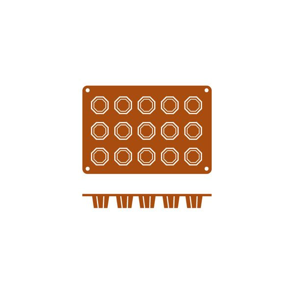 Frenti SILICON SILICON MOULD-OCTOGONO | 15-CUP  (Each)