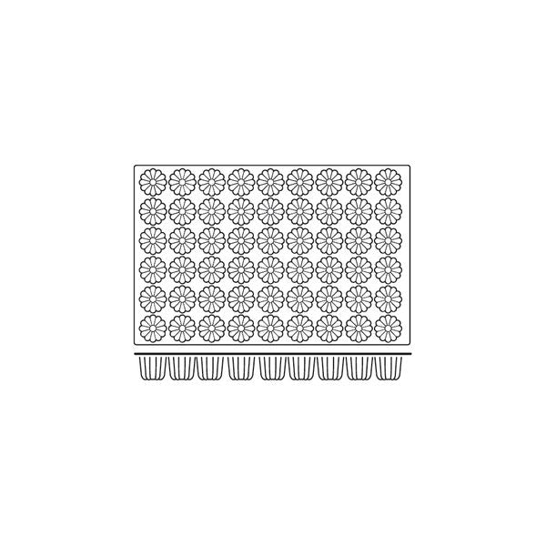 Frenti Prof SILICON SILICON MOULD-CANNELES, 54-CUP, CUP SIZE: 56x50mm/80ml  (Each)