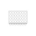 Frenti Prof SILICON SILICON MOULD-HALF SPHERE, 28-CUP, CUP SIZE: 70x35mm/90ml  (Each)