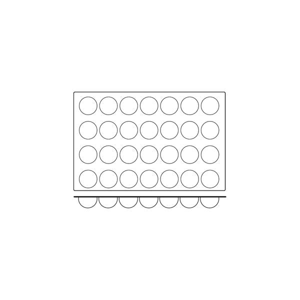 Frenti Prof SILICON SILICON MOULD-HALF SPHERE, 28-CUP, CUP SIZE: 70x35mm/90ml  (Each)
