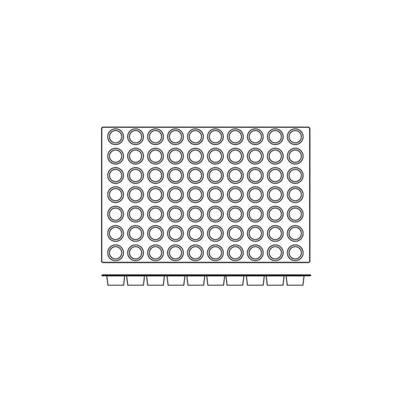 Frenti Prof SILICON SILICON MOULD-MINI MUFFIN, 70-CUP, CUP SIZE: 45x30mm/40ml  (Each)