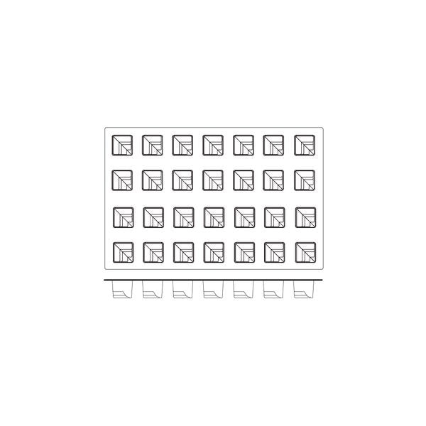 Frenti Prof SILICON SILICON MOULD-SWEET CORNER, 28-CUP, CUP SIZE: 52x52x51mm/102ml  (Each)