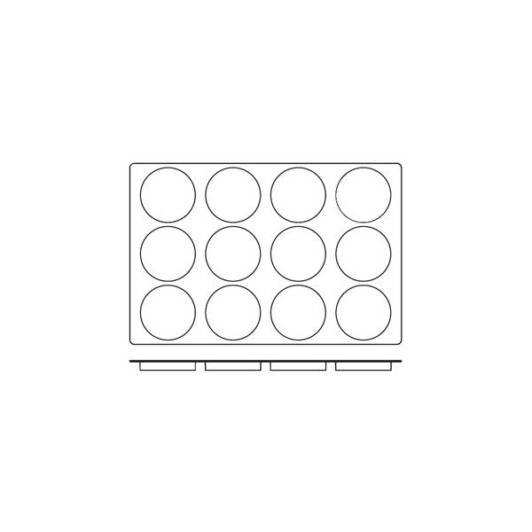 Frenti Prof SILICON SILICON MOULD-DISCO, 12-CUP, CUP SIZE: 120x22mm/120ml  (Each)