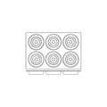 Frenti Prof SILICON SILICON MOULD-TART, 6-CUP, CUP SIZE: 166x39mm/614ml  (Each)