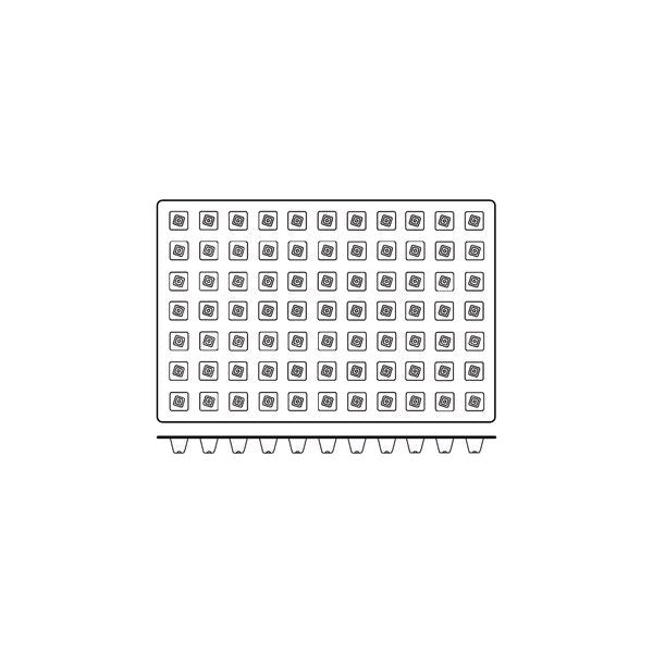 Frenti Prof SILICON SILICON MOULD-MINI PYRAMID, 77-CUP, CUP SIZE: 28x28x25mm/11ml  (Each)