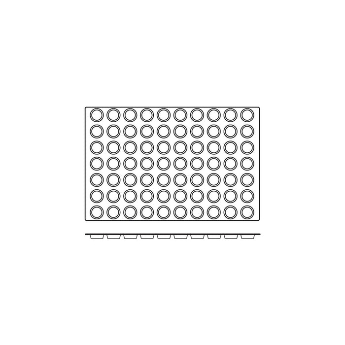 Frenti Prof SILICON SILICON MOULD-FLORENTINE, 70-CUP, CUP SIZE: 45x10mm/15ml  (Each)