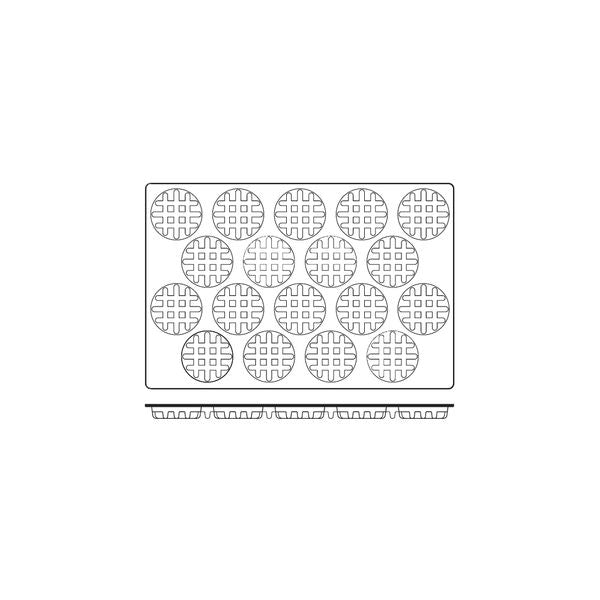 Frenti Prof SILICON SILICON MOULD-WAFFLE, 18-CUP, CUP SIZE: 90x24mm/107ml  (Each)