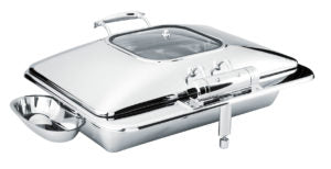 Chef Inox DELUXE CHAFER-Stainless Steel, RECT, 1/1 SIZE W/GLASS LID