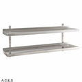 JEMI Double Tier Solid Wall Shelf - 1.0mm 600mm wide-Auscaterquip