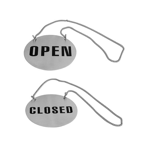 Trenton  OPEN/CLOSE SIGN-S/S | WITH CHAIN  (Each)