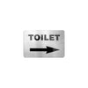 Trenton  WALL SIGN-S/S | TOILET W/RIGHT ARROW  (Each)