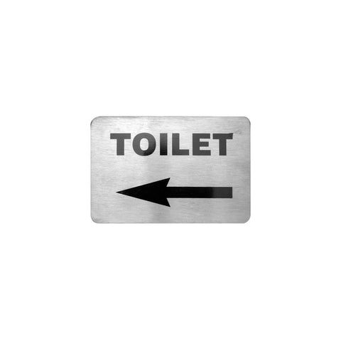 Trenton  WALL SIGN-S/S | TOILET W/LEFT ARROW  (Each)
