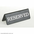 SIGN: "RESERVED" SILVER ON BLACK-Auscaterquip