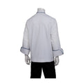 Garda White Executive Chef Jacket w/ Blue Piping-Auscaterquip
