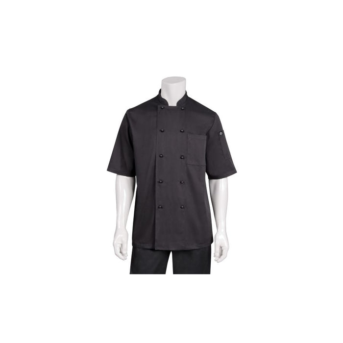Canberra Black S/S Basic Chef Jacket-Auscaterquip