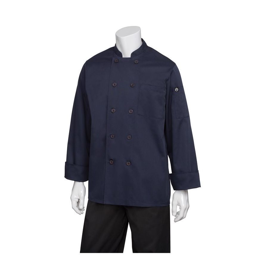 Torino Navy Basic Chef Jacket-Auscaterquip