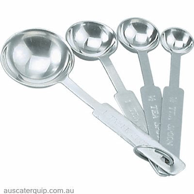 tablekraft MEASURING SPOON SET-4pc 18/8 1.25/2.25/5/15ml-Auscaterquip