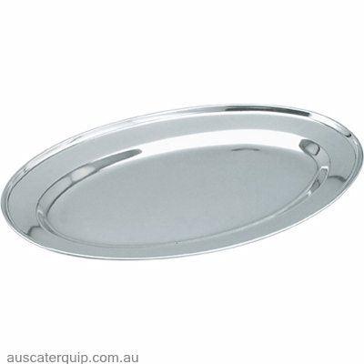 PLATTER-OVAL - S/S 300mm ROLLED EDGE-Auscaterquip