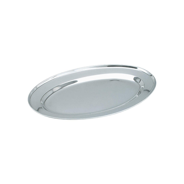 PLATTER-OVAL - S/S 650mm ROLLED EDGE-Auscaterquip