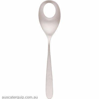 tablekraft SERVING SPOON W/HOLE 18/10 ALASKA SATIN-Auscaterquip