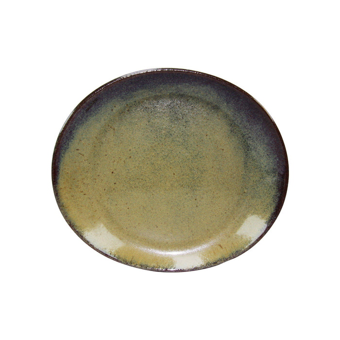 tablekraft ARTISTICA OVAL PLATE-210x190mm REACTIVE BROWN-Auscaterquip