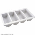 Chef Inox CUTLERY BOX-GREY 4-COMP GN: 1/1 SIZE 530x325-Auscaterquip