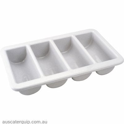 Chef Inox CUTLERY BOX-GREY 4-COMP GN: 1/1 SIZE 530x325-Auscaterquip