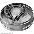 Chef Inox CUTTER SET-TEAR DROP 6pc 50-95mm-Auscaterquip