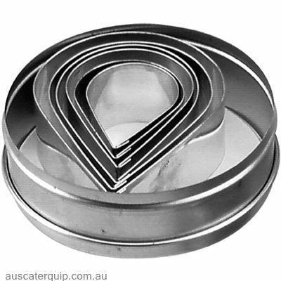 Chef Inox CUTTER SET-TEAR DROP 6pc 50-95mm-Auscaterquip