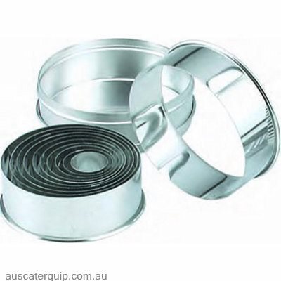 Chef Inox CUTTER SET-18/8 ROUND PLAIN 11pc SIZE: 25-95mm-Auscaterquip